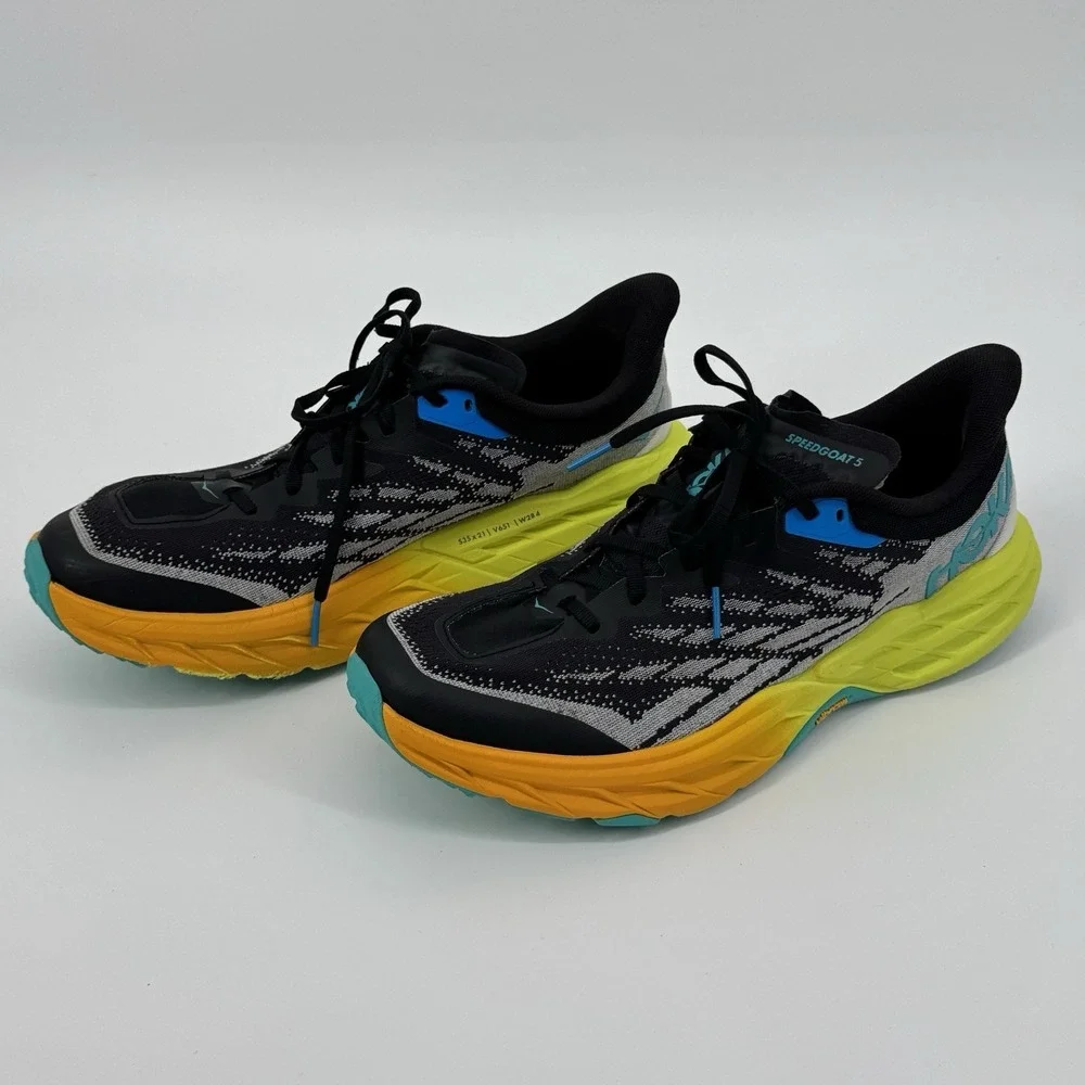HOKA One One Speedgoat 5 Trail Running Shoes Men's 12.5 D Vibram Megagrip Hiking